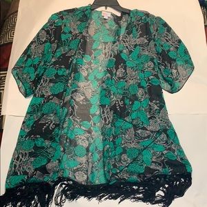 Tasseled cardigan/slip